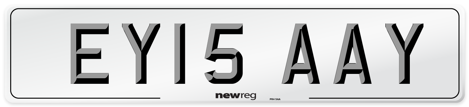 EY15 AAY Number Plate from New Reg